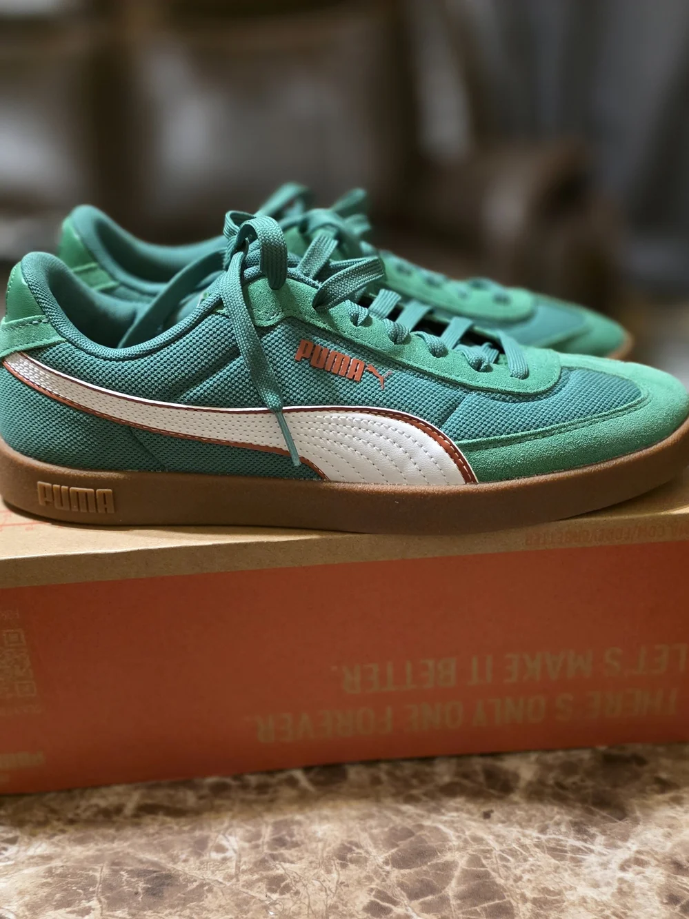 New Puma Club II Era The Stands sneakers in archive green